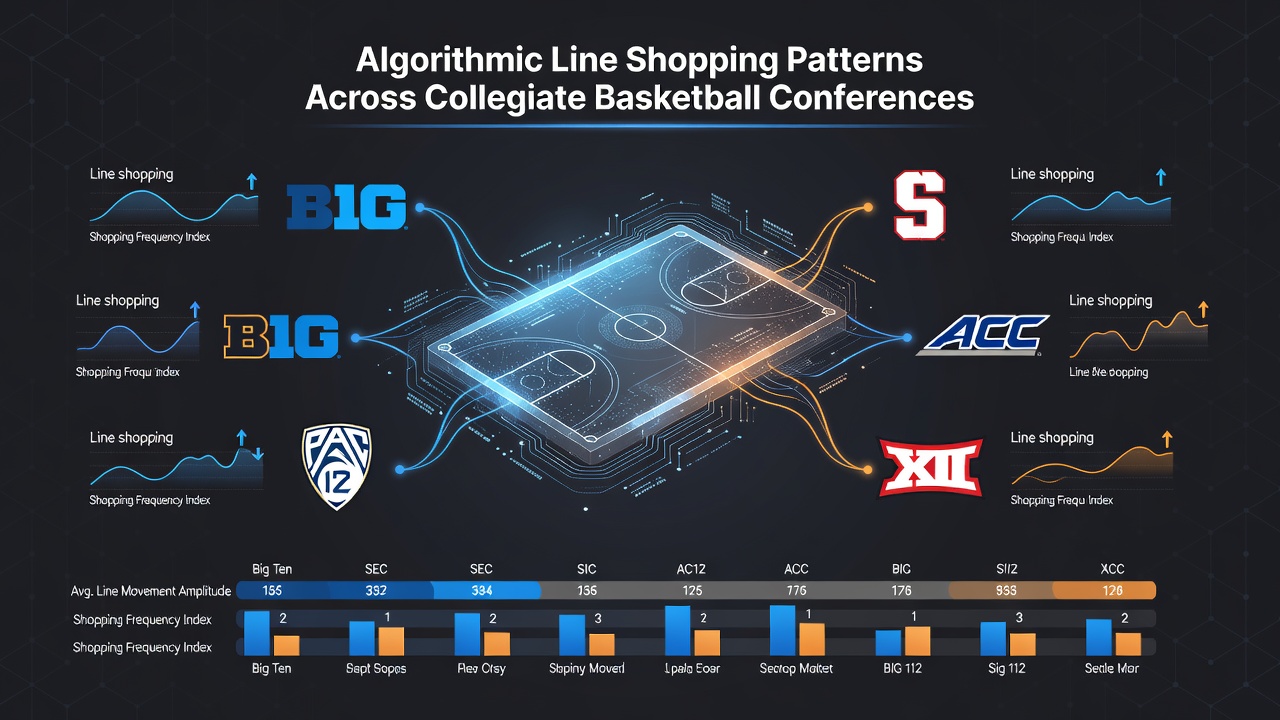Chart showing line shopping volume distribution by NCAA conference