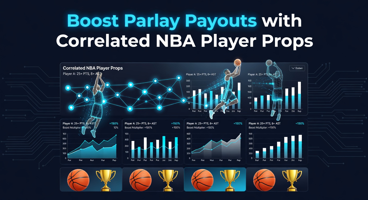 Dynamic NBA action shot of players driving to the basket, highlighting correlated prop opportunities in a high-stakes game