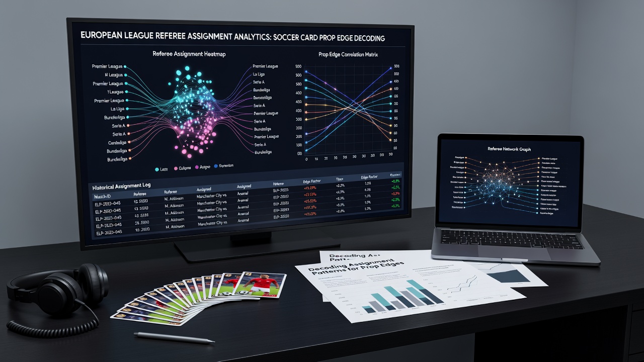 Detailed referee card statistics graphs for European soccer leagues