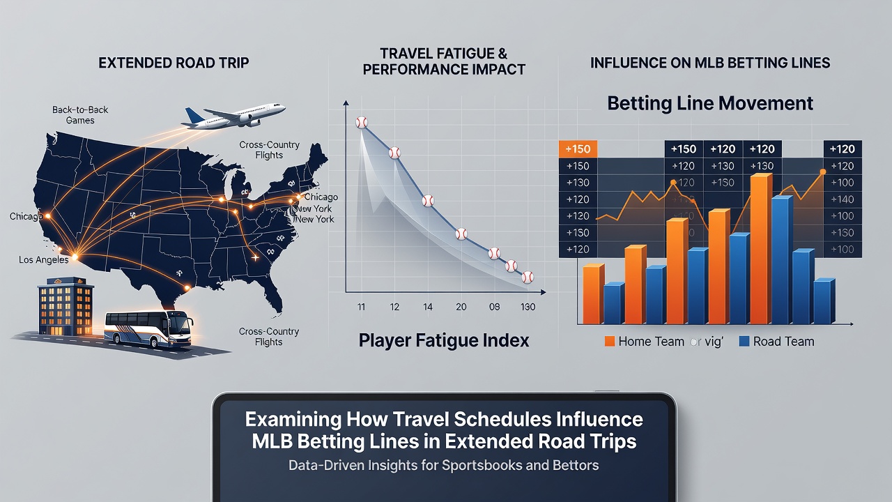 Betting lines adjusting during MLB extended road trips with travel schedule factors