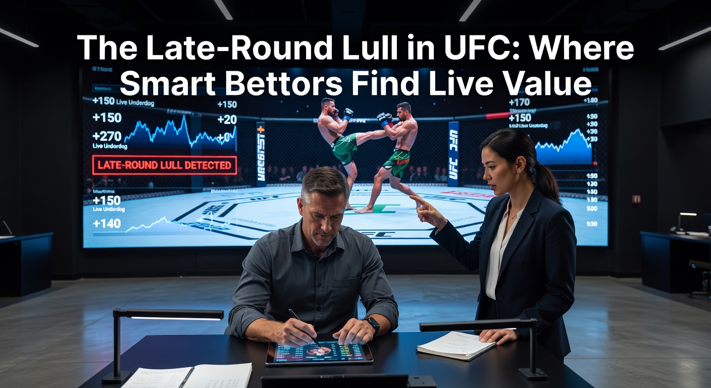 UFC fighters in a late-round clinch, showcasing fatigue and shifting dynamics during a three-round bout